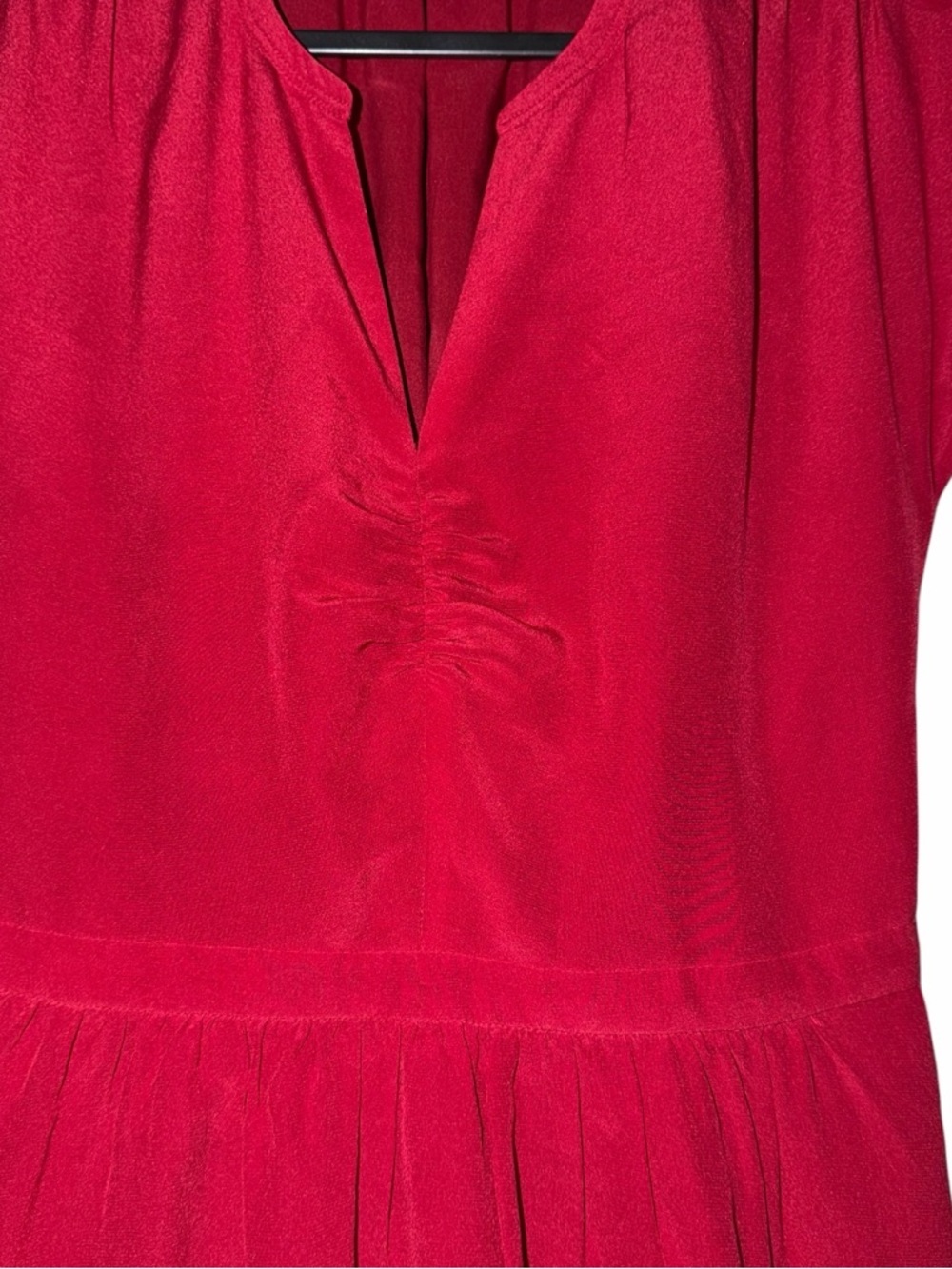 Madewell 100% Silk Cinched Waist Mini Dress Size 0 - Picture 2 of 5